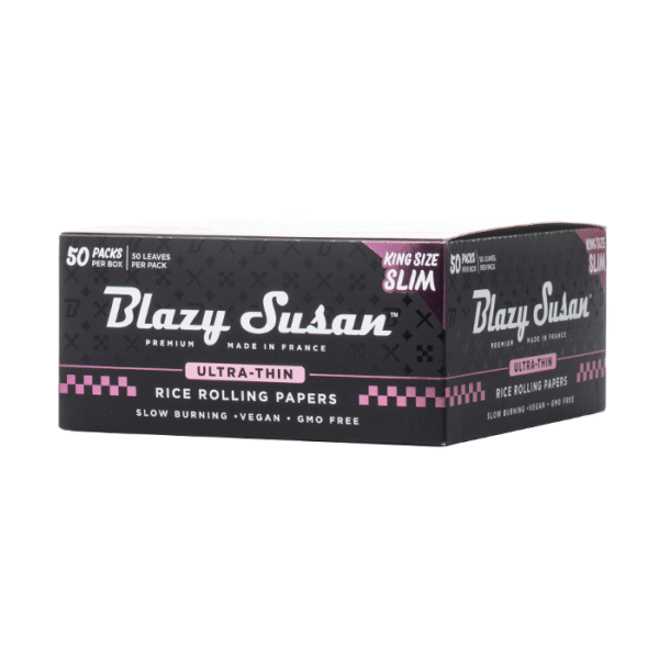Blazy Susan King Size Slim Rice Rolling Papers - 2500ct Box - Image 2