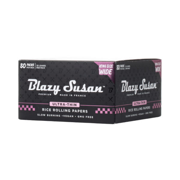 Blazy Susan King Size Wide Rice Rolling Papers - 1600ct Box - Image 2